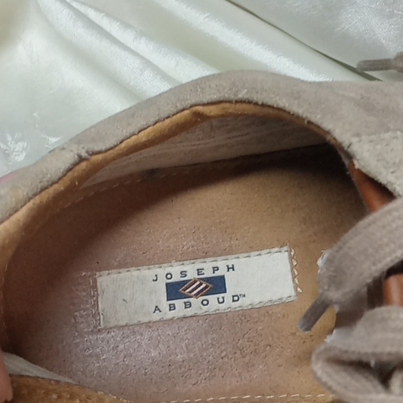 Joseph Abboud men's tan leather sneaker size 9 - Picture 6 of 8